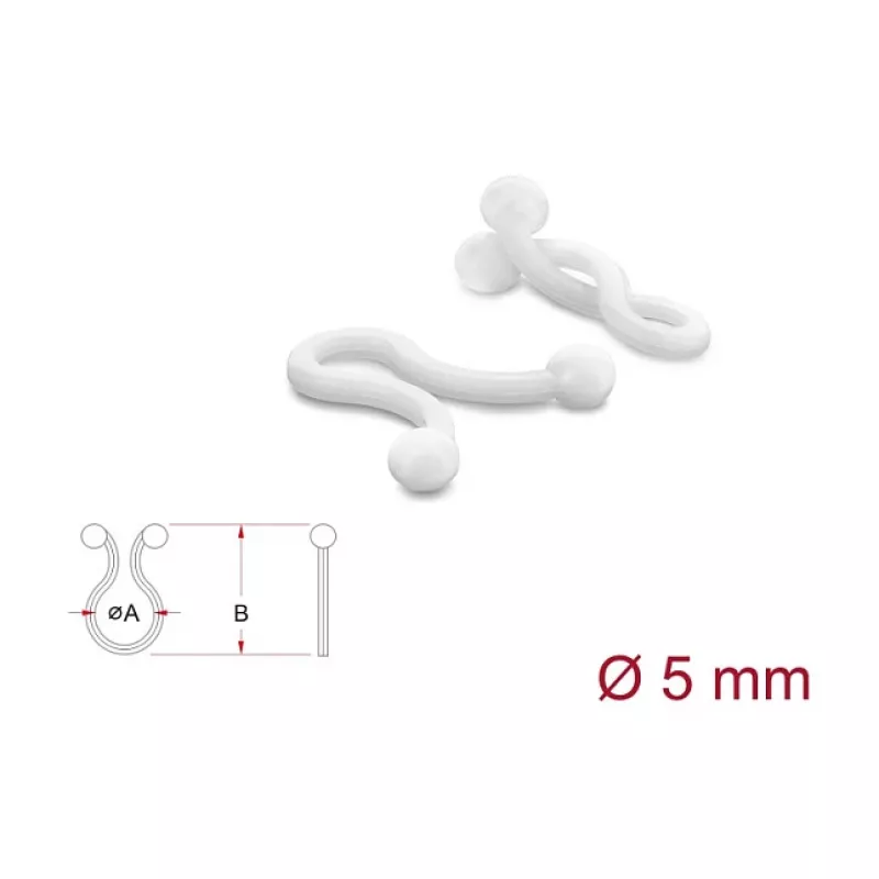 Delock Spiral Cable Wrap 5 mm Transparent, 100 Pieces