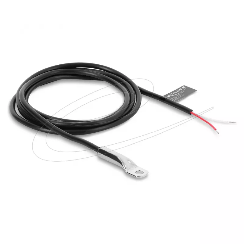 Delock Temperature Sensor Cable M4 NTC 10 kOhm B25/50 3950K 1 m PVC Black
