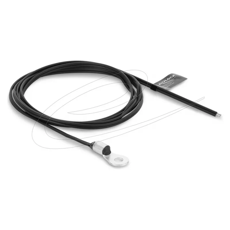 Delock Temperature Sensor Cable M4 with 2 x Open Cable Ends PVC Flat B25/50 3950K 1 m