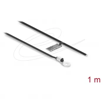 Delock Temperature Sensor Cable M4 with 2 x Open Cable Ends PVC Flat B25/85 3435K 1 m