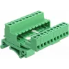 DELOCK Terminal Block Set for DIN Rail 10 Pin with 5.08 mm Pitch Angled