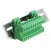 DELOCK Terminal Block Set for DIN Rail 10 Pin with 5.08 mm Pitch Angled