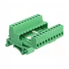 DELOCK Terminal Block Set for DIN Rail 10 Pin with 5.08 mm Pitch Angled