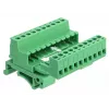 DELOCK Terminal Block Set for DIN Rail 10 Pin with 5.08 mm Pitch Angled