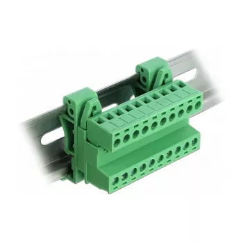 DELOCK Terminal Block Set for DIN Rail 10 Pin with 5.08 mm Pitch Angled