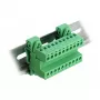 DELOCK Terminal Block Set for DIN Rail 10 Pin with 5.08 mm Pitch Angled