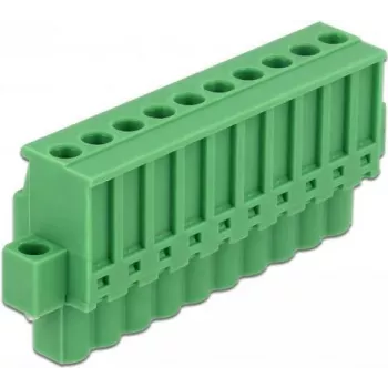 DELOCK Terminal Block Set for DIN Rail 10 Pin with Screw Locking