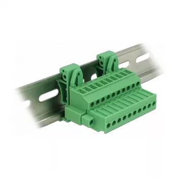 DELOCK Terminal Block Set for DIN Rail 10 Pin with Screw Locking