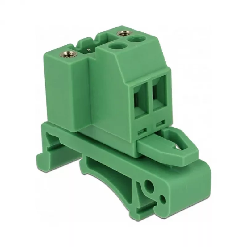 DeLOCK Terminal Block Set for DIN Rail 2-Pin with Screw Locking