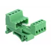 DeLOCK Terminal Block Set for DIN Rail 4 Pin with 5.08 mm Pitch Angled