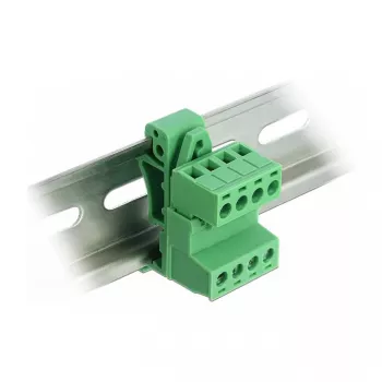 DeLOCK Terminal Block Set for DIN Rail 4 Pin with 5.08 mm Pitch Angled