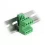 DeLOCK Terminal Block Set for DIN Rail 4 Pin with 5.08 mm Pitch Angled