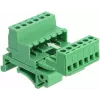 Delock Terminal Block Set for DIN Rail 6 Pin with 5.08 mm Pitch Angled