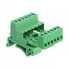 Delock Terminal Block Set for DIN Rail 6 Pin with 5.08 mm Pitch Angled