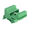 Delock Terminal Block Set for DIN Rail 6 Pin with 5.08 mm Pitch Angled