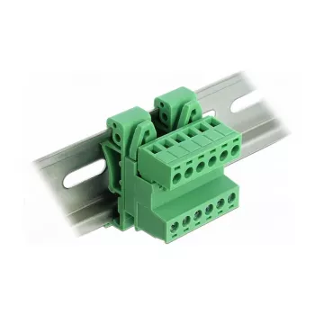 Delock Terminal Block Set for DIN Rail 6 Pin with 5.08 mm Pitch Angled