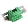 DeLOCK Terminal Block Set for DIN Rail, 8-Pin, 5.08 mm Pitch, Angled, Green
