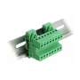 DeLOCK Terminal Block Set for DIN Rail, 8-Pin, 5.08 mm Pitch, Angled, Green