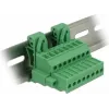 Delock Terminal Block Set for DIN Rail 8-Pin with Screw Lock