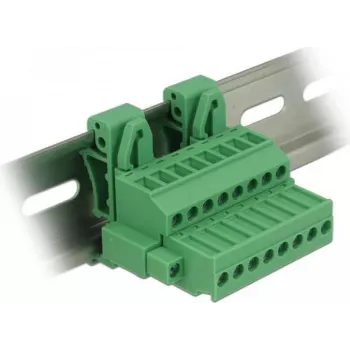Delock Terminal Block Set for DIN Rail 8-Pin with Screw Lock
