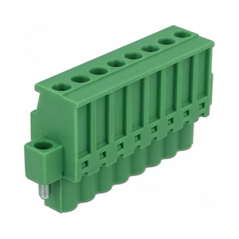 Delock Terminal Block Set for DIN Rail 8-Pin with Screw Lock
