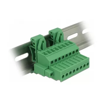Delock Terminal Block Set for DIN Rail 8-Pin with Screw Lock