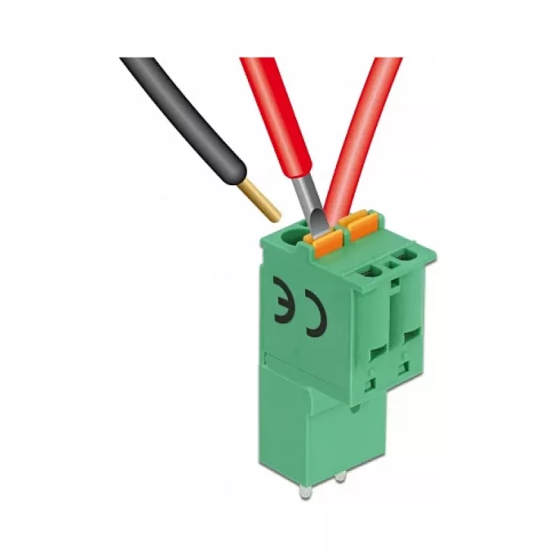 Delock Terminal Block Set for PCB, 2 Pin, 5.08 mm Pitch, Vertical 66500
