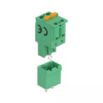 Delock Terminal Block Set for PCB, 2 Pin, 5.08 mm Pitch, Vertical 66500