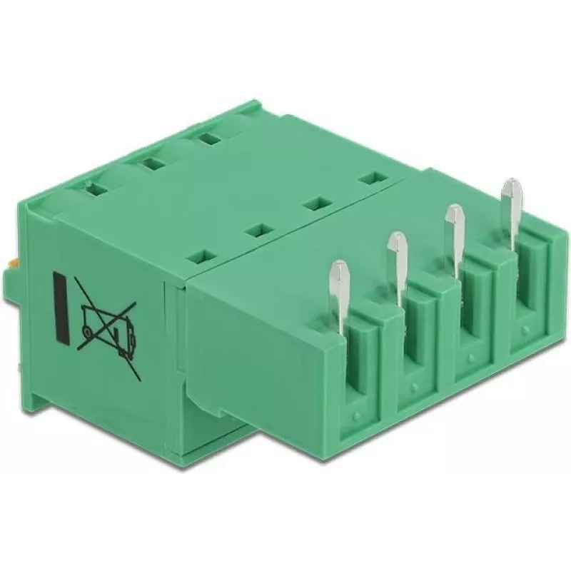 Delock Terminal Block Set for PCB 4 Pin 5.08 mm Pitch Horizontal 66506