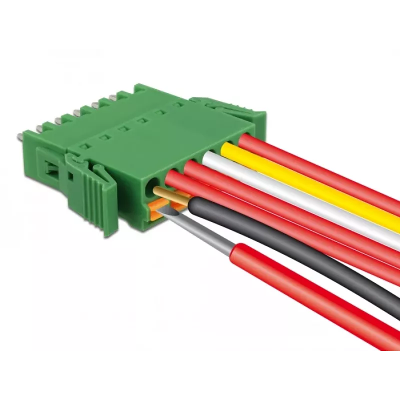 Delock Terminal Block Set for PCB 6 Pin 3.81 mm Pitch Vertical (65972)