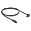 Delock TOSLINK Optical Audio Cable 1m - 90° Angled to Straight - 4mm - Black