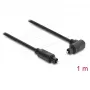 Delock TOSLINK Optical Audio Cable 1m - 90° Angled to Straight - 4mm - Black
