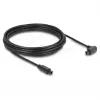 Delock TOSLINK Optical Audio Cable 5m, 90° Angled to Straight Connectors, 4mm, Black