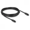 Delock TOSLINK Optical Audio Cable – 5m, Black (Male to Male)