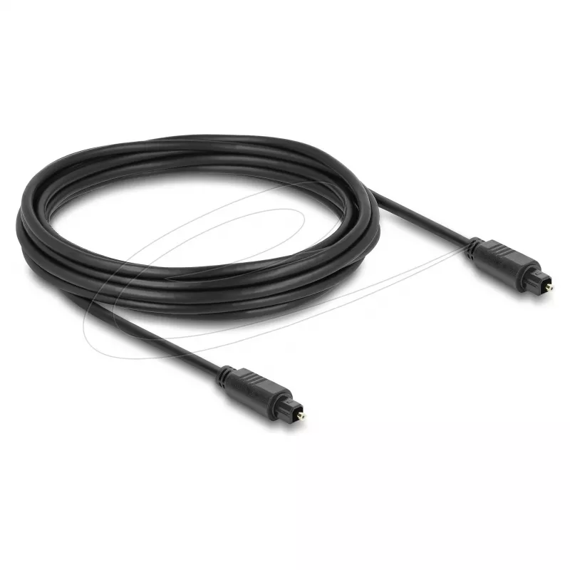 Delock TOSLINK Optical Audio Cable – 5m, Black (Male to Male)