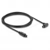 Delock TOSLINK Optical Audio Cable, 90° Angled to Straight, 3 m, Black