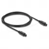 Delock TOSLINK Optical Audio Cable, Male to Male, 4 mm, 2 m, Black