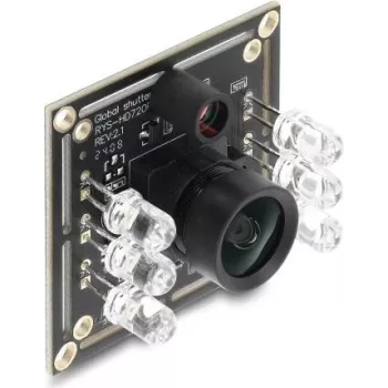 Delock USB 2.0 Camera Module with Global Shutter, Black/White, 0.92 MP, 65°, 6 IR LEDs, Fixed Focus 96412