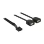 Delock USB 2.0 Pin Header to 2 x Type-A Female Adapter Cable 40 cm 83823
