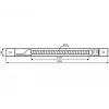 DELTA ATLO-KPS-21X262/SHEEL-S Flush-Mount Cable Grommet with Brush Seal, Anodized Silver, 262 mm