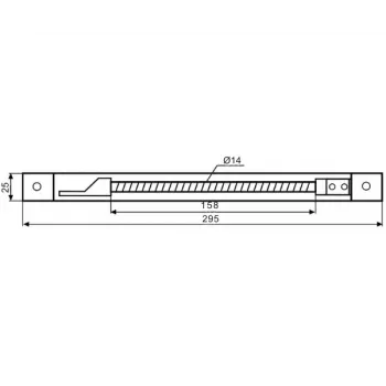 DELTA ATLO-KPS-21X262/SHEEL-S Recessed Cable Cover, Black, 262mm