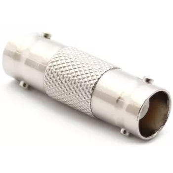 DELTA BNC Female to BNC Female Coupler Adapter, 75 Ohm, Nickel-Plated Brass, Double BNC-BNC