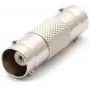 DELTA BNC Female to BNC Female Coupler Adapter, 75 Ohm, Nickel-Plated Brass, Double BNC-BNC