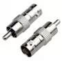 DELTA BNC Female to RCA Male Adapter - 75 Ohm Coaxial Video Signal Converter for CCTV and Analog Systems