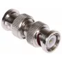 DELTA BNC Male to BNC Male Straight Coupler Adapter, 75 Ohm, Nickel-Plated Brass, PTFE Insulator