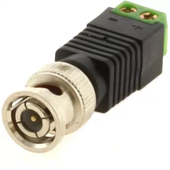 DELTA BNC-W/S BNC Male Twist-On Connector for RG59 Coaxial Cable, 75 Ohm, Nickel-Plated Brass, Tool-less Installation