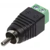 DELTA CINCH-W/S RCA Plug Connector, White, Gold-Plated, Solder Termination