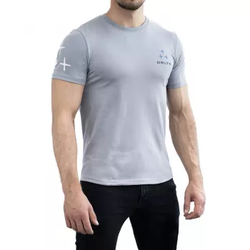 Delta Grey Unisex Cotton T-Shirt, Size M, 145 g/m², Short Sleeve, Round Neck, Workwear & Casual