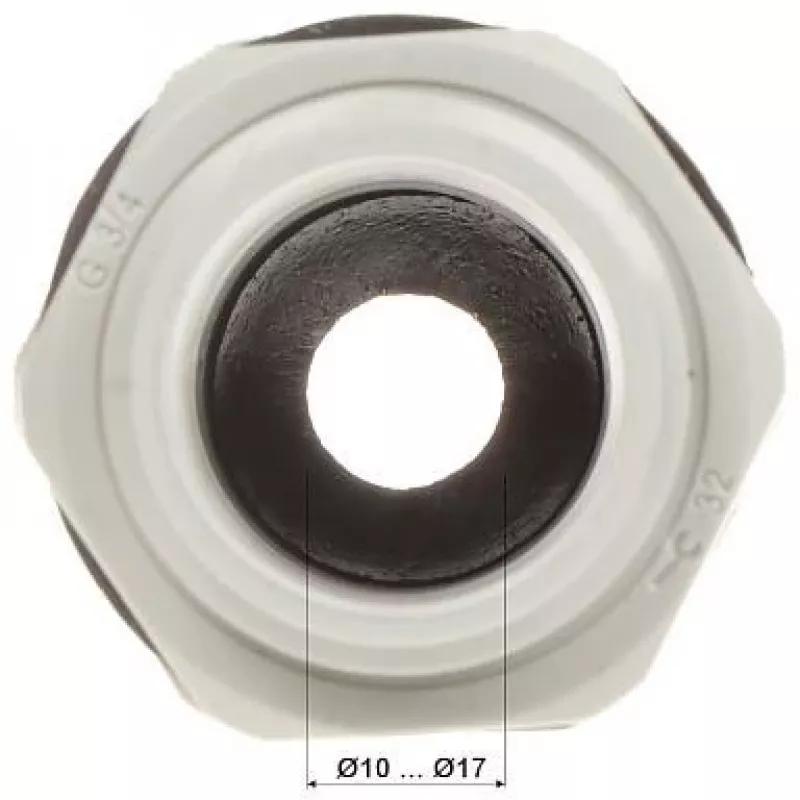 DELTA Insulated Cable Gland G3/4 IP68 13-18 mm Grey PA6