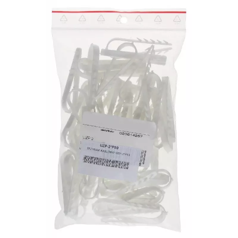 DELTA Masonry Round Cable Clip 6-10 mm 50 pcs White